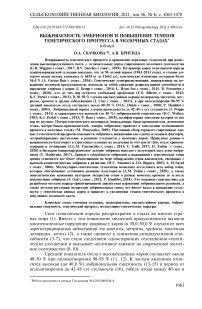 Выживаемость эмбрионов и повышение темпов генетического прогресса в молочных стадах (обзор)