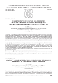 Университетский кампус: взаимосвязи образовательных технологий и моделей формирования архитектурного пространства