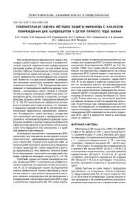 Сравнительная оценка методов защиты миокарда с анализом повреждения днк кардиоцитов у детей первого года жизни