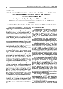 Длительное подкожное мониторирование электрокардиограммы для оценки эффективности катетерной аблации фибрилляции предсердий