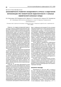 Закономерности развития оксидативного стресса и эндогенной интоксикации при полиорганной недостаточности у больных ишемической болезнью сердца