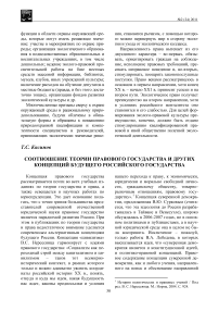 Соотношение теории правового государства и других концепций будущего российского государства