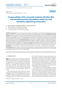 Compressibility of the composite material with fiber filler and nanodimensional polyurethane matrix for road and hydro engineering construction