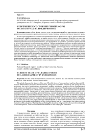 Современное состояние гибких форм оплаты труда на предприятиях