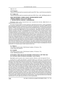 Обеспечение социально-экономической эффективности ОЭЗ в связи с экономическими санкциями