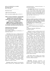 Метод искусственного заражения проростков подсолнечника возбудителем ложной мучнистой росы для определения эффективности лабораторных образцов микробиопрепаратов на основе штаммов-антагонистов