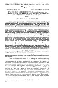 Трансгенные растения томата (Solanum lycopersicum L.): прямые методы введения генов и факторы, влияющие на эффективность трансформации (обзор)