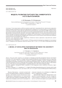 Модель развития партнерства университета и его выпускников