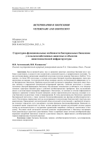 Структурно-функциональные особенности бактериальных биопленок у сельскохозяйственных животных и объектов животноводческой инфраструктуры