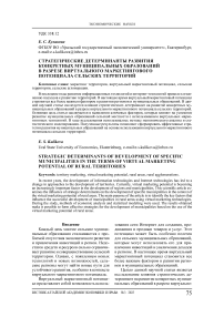 Стратегические детерминанты развития конкретных муниципальных образований в разрезе виртуального маркетингового потенциала сельских территорий