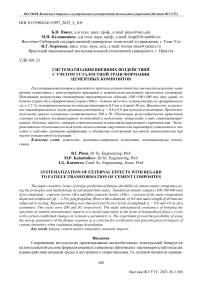 Систематизация внешних воздействий с учетом усталостной трансформации цементных композитов