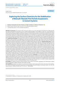 Exploring the Surface Chemistry for the Stabilization of Bismuth Titanate Fine Particle Suspensions in Cement Systems