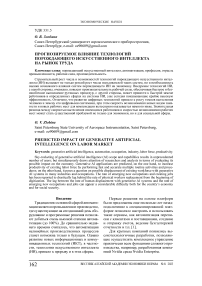 Прогнозируемое влияние технологий порождающего искусственного интеллекта на рынок труда