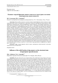 Влияние твердой фракции свиного навоза на структурное состояние агрочернозема квазиглееватого