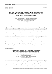 Формирование идентичности регионального университета как инструмент управления его конкурентоспособностью
