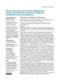 Частотно-амплитудная структура фибрилляции желудочков собаки при ишемии и реперфузии: экспериментальное исследование