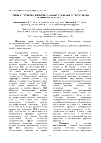 Оценка токсичности бактериальной нуклеазы, проведенная в остром эксперименте