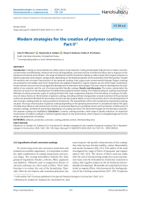 Modern strategies for the creation of polymer coatings. Part II