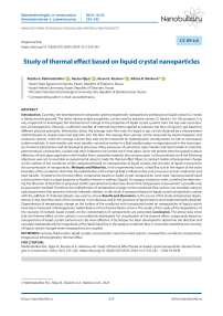 Study of thermal effect based on liquid crystal nanoparticles