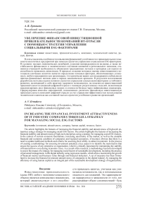 Увеличение финансовой инвестиционной привлекательности компаний ИТ-отрасли с помощью стратегии управления социальными ESG-факторами