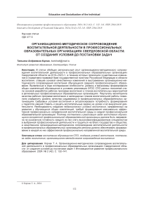 Организационно-методическое сопровождение воспитательной деятельности в профессиональных образовательных организациях Свердловской области: от создания условий до постановки задач