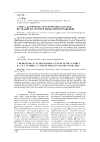 Тренды цифровой трансформации цепочек поставок на примере рынка нефтепродуктов
