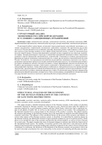Структурный анализ экономики Российской Федерации в условиях санкционных ограничений
