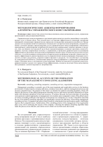 Методологические акценты формирования алгоритма управленческого консультирования