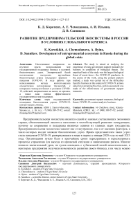 Развитие предпринимательской экосистемы в России в условиях глобального кризиса