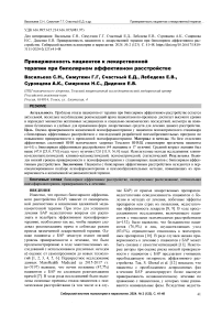 Приверженность пациентов к лекарственной терапии при биполярном аффективном расстройстве