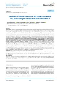 The effect of fiber activation on the surface properties of a photocatalytic composite material based on it