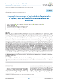 Synergetic improvement of technological characteristics of highway road surfaces by bitumen microdispersed emulsions