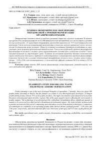 Технико-экономическое обоснование твердофазной аэробной ферментации органических отходов