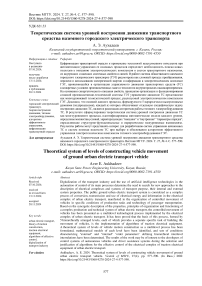 Теоретическая система уровней построения движения транспортного средства наземного городского электрического транспорта