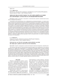Финансовая деятельность организаций как один из ключевых аспектов ее функционирования