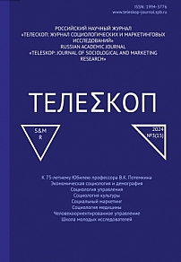 3, 2024 - Телескоп: журнал социологических и маркетинговых исследований