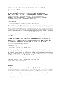 Программный комплекс исследования нелинейных динамических систем, основанных на асимметричном скалярном хиггсовом дублете с потенциальным взаимодействием между компонентами, построение гиперповерхности Эйнштейна-Хиггса