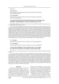 Анализ рисков и факторов неопределенности в инвестиционно-строительной отрасли