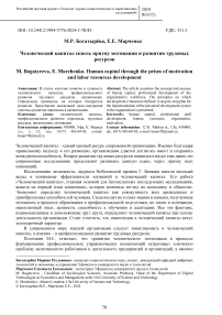 Человеческий капитал сквозь призму мотивации и развития трудовых ресурсов