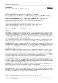 Short-term functional outcome of total hip arthroplasty for avascular necrosis of femoral head and influence of patient-related factors