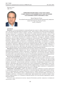 Хищения бюджетных средств в сфере социального и медицинского обеспечения как криминальное явление в США