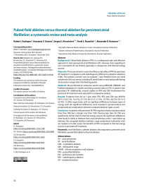 Pulsed-field ablation versus thermal ablation for persistent atrial fibrillation: a systematic review and meta-analysis