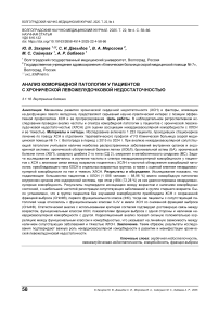 Анализ коморбидной патологии у пациентов с хронической левожелудочковой недостаточностью