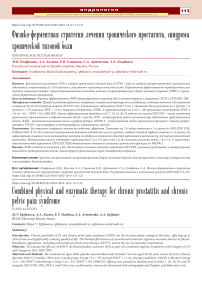 Физико-ферментная стратегия лечения хронического простатита, синдрома хронической тазовой боли