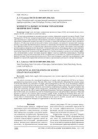 Концептуальные основы управления цепями поставок