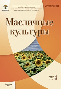 4 (204), 2025 - Масличные культуры. Научно-технический бюллетень Всероссийского научно-исследовательского института масличных культур