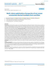 Multi-criteria optimization of properties of non-woven construction thermal insulation from wool fiber