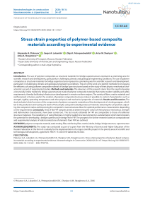 Stress-strain properties of polymer-based composite materials according to experimental evidence