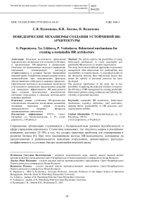Поведенческие механизмы создания устойчивой HR-архитектуры
