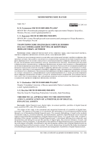 Теоретические подходы к определению и классификации портфеля цифровых финансовых активов